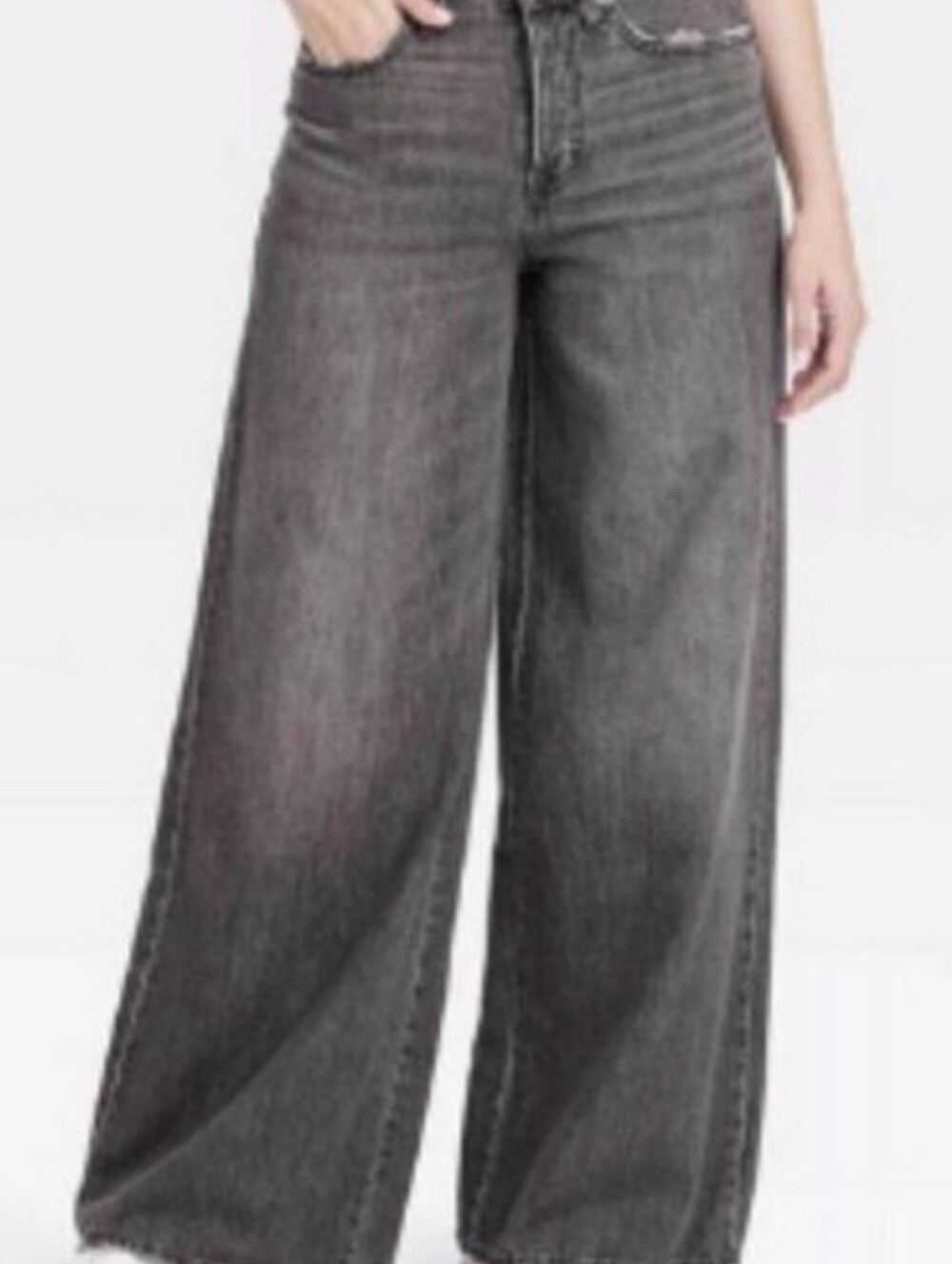 Mid-rise Super Wide Leg Jeans